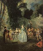 Jean-Antoine Watteau Fetes Venitiennes oil painting on canvas